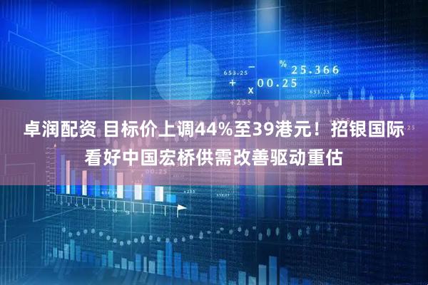 卓润配资 目标价上调44%至39港元!招银国际看好中国宏桥供需改善驱动重估