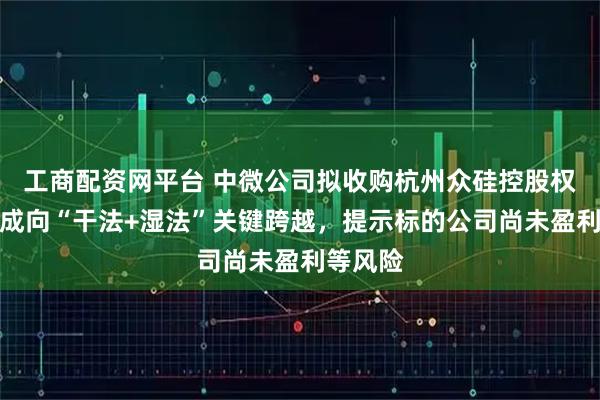 工商配资网平台 中微公司拟收购杭州众硅控股权，欲完成向“干法+湿法”关键跨越，提示标的公司尚未盈利等风险
