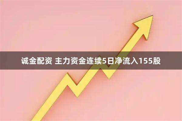 诚金配资 主力资金连续5日净流入155股